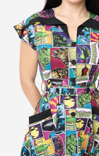 Load image into Gallery viewer, Universal Monsters x Unique Vintage Monsterror Print Hedda Swing Dress