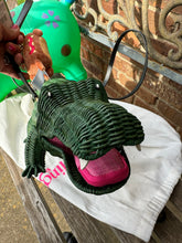 Load image into Gallery viewer, Wickerdarling Crocogator Wicker Novelty Bag