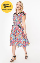 Load image into Gallery viewer, Wonder Woman x Unique Vintage Collage Print Hedda Swing Dress