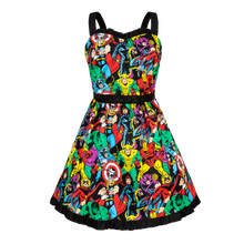 Load image into Gallery viewer, Marvel Sweetheart Neckline Dress