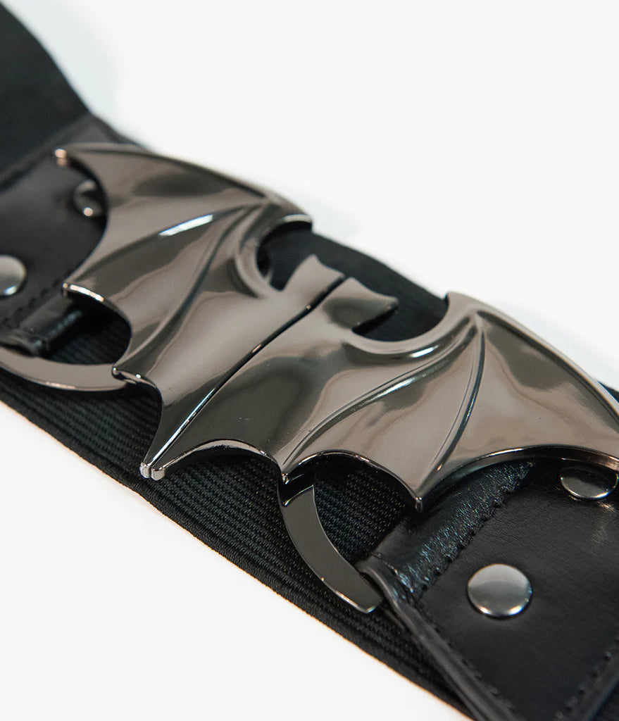 Unique Vintage Black Bat Cinch Belt