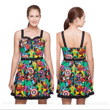 Load image into Gallery viewer, Marvel Sweetheart Neckline Dress
