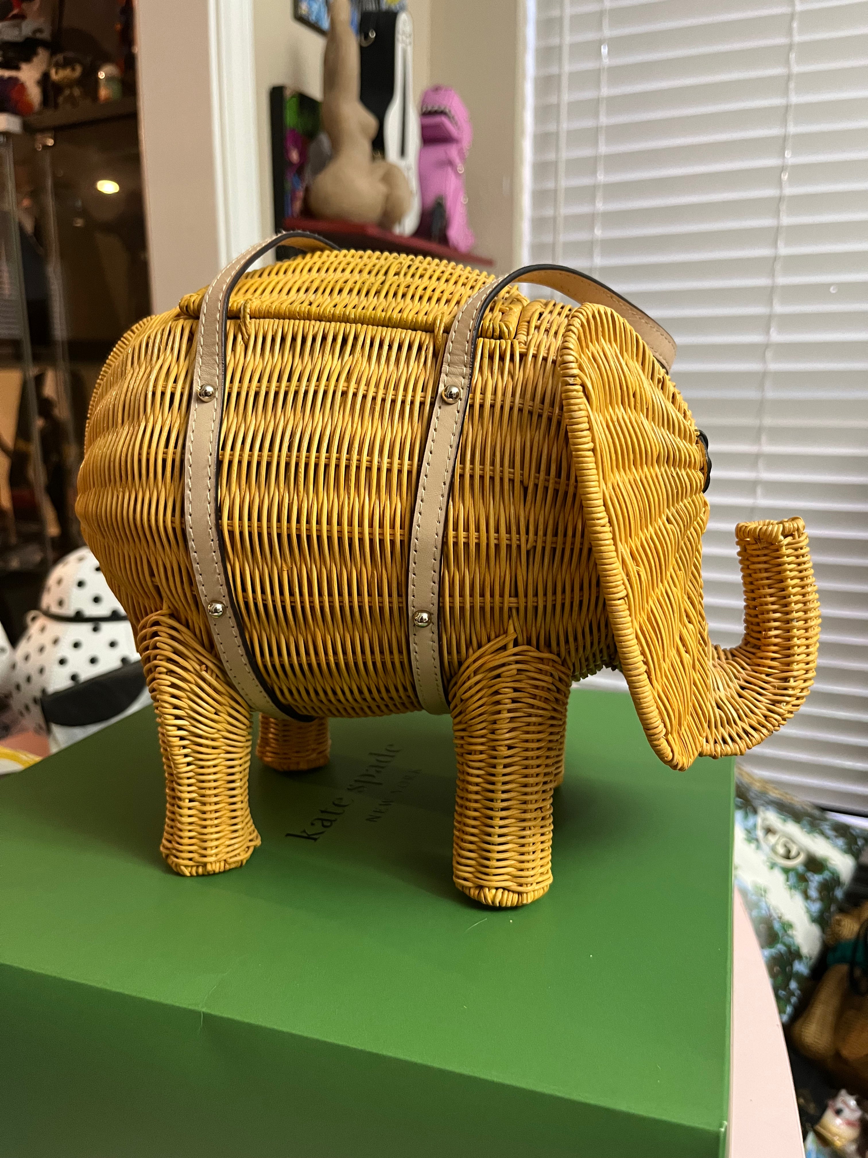 Kate spade discount elephant purse wicker